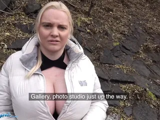 Public Agent fucks blonde Jordan Pryce&rsquo;s massive tits