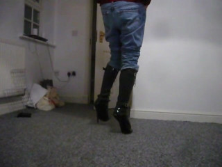 Knee high ballet boots