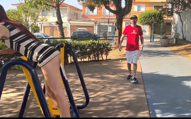 Wife Shows off in Public at the Park!