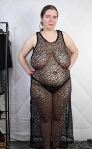 Fishnet dress.