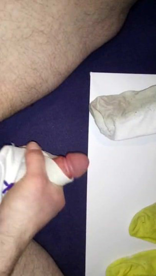 worn socks sniff and cum