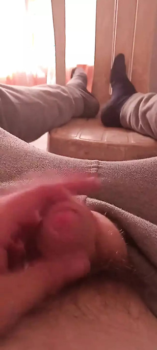 jack off video and show feet in socks