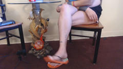 ASMR flip flop slapping crossed legs