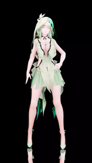 Wuthering Waves Shorekeeper Undress Dance Hentai Say so Song Vertical Screen Mmd 3D Soft Green Hair Color Edit Smixix