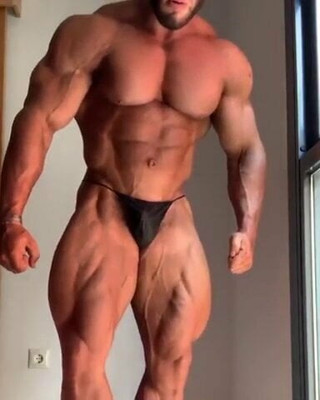 muscle posing