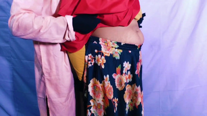 hottest chachi got orgasm by licking pussy with bhatija and chachi's mouth filled of cum by toung play