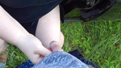 We Came with My Stepmom by Car to the Park Where She Sucks My Dick and Swallows Cum