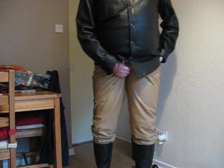Happy in leather