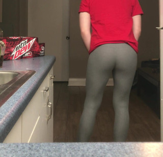 Sissy Alex leggings tease