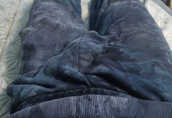 Guy in pants is massaging his cock