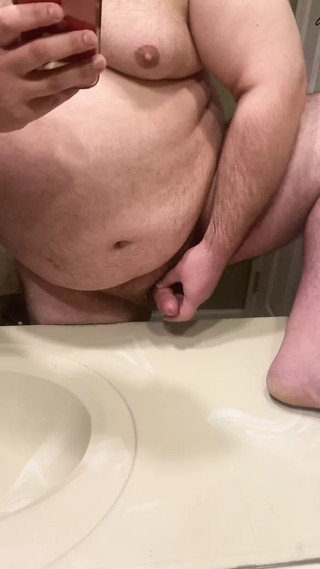 Chubby Guy Busts Big Load