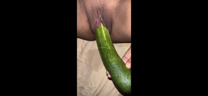 Indian hot desi girl masturbate with two dildo and big fat cucumber.