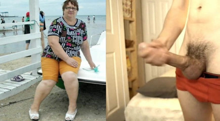 Big cock pays tribute to mature fat stepmom