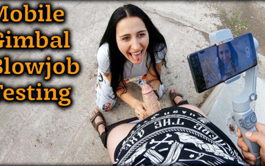 Lynn Tests New Gimbal with Outdoor Blowjob