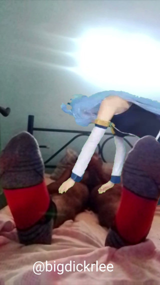 Konosuba Aqua rides me while I jerk off