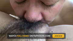 Keiko has her tiny Asian slit stretched, licked and pounded