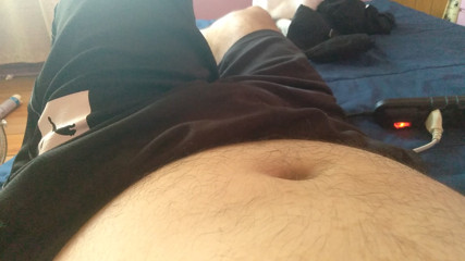 man alone accompanied by his enormous dick