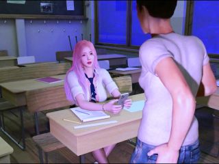 Beauty Student Enjoin Night Party First Time - 3D Animation V519