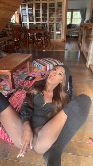Big Dick Trans Bunnygirl Gets off