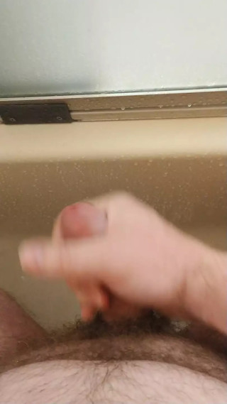 Quick jerk and cum in the shower