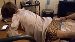 866 - Slut Amateur, Thong, Dress, Pink Satin Outfit, Doggystyle, Blowjob, POV, Ass Licking