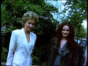 Classy german females giving an outdoor interview
