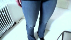 Short red hair pierced lady masturbates in a closeup video