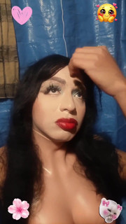 Transvestite on Camera Then Shows Their Butt.