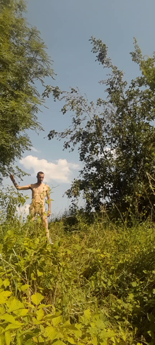 Outdoor nudist boy