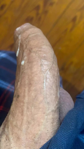 Look at that thick cum on that piece of man meat