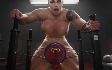 Nyl Hot White Big-booty Gym Slut Goes Wild on Fucking Machine - Intense Sex, Sweet Ass Craving Cock and Cum thumbnail