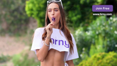 Evie Rees Feels Pure Heaven While Vibrator Works Her Tight Pussy