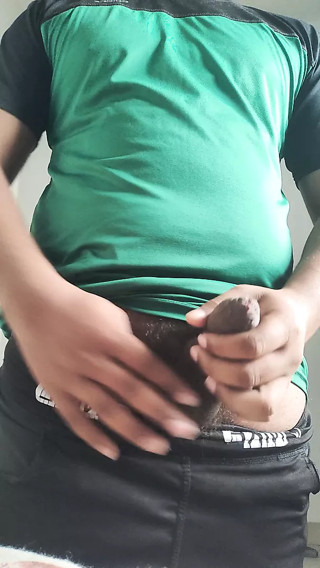 Boy masturbating alone at home