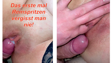 Creampie my girlfriend's little pussy