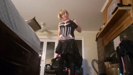 Sissy gets a new sissy dress