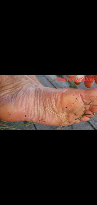 Master Ramon takes off his very sweaty shoes and socks and walks barefoot through the damp morning dew