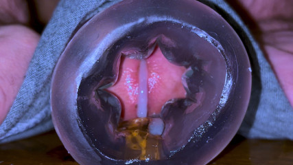 CLOSE UP: Monster Cock Fucking Pocket Pussy