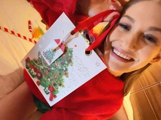 Tiffany Tatum and Leon Lambert talks about Movies and she takes cumshot of Leon on a Letter to Santa for Christmas and New Years