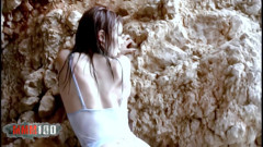 Alicya Nice Young Alicya Stripping in the Rocks