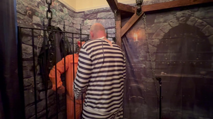 Mr Swine Cock and a male inmate Hoover