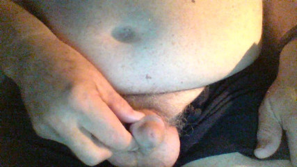 Just playing with my little cock and big balls...no cum