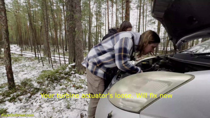 roadside assistance rewarded with wild fucking