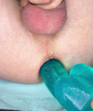 Close-Up Fucking Myself With My 14" Dildo Toy