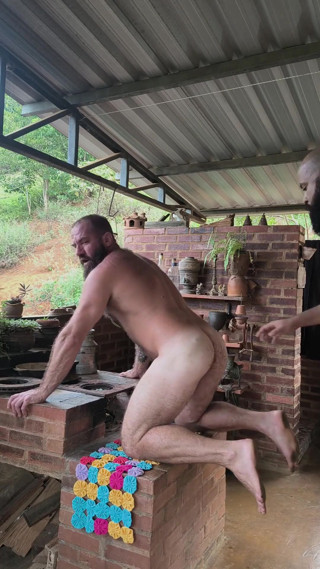 Bearded Stepfather in Fuck with Mineiro, Kisses, Sucking