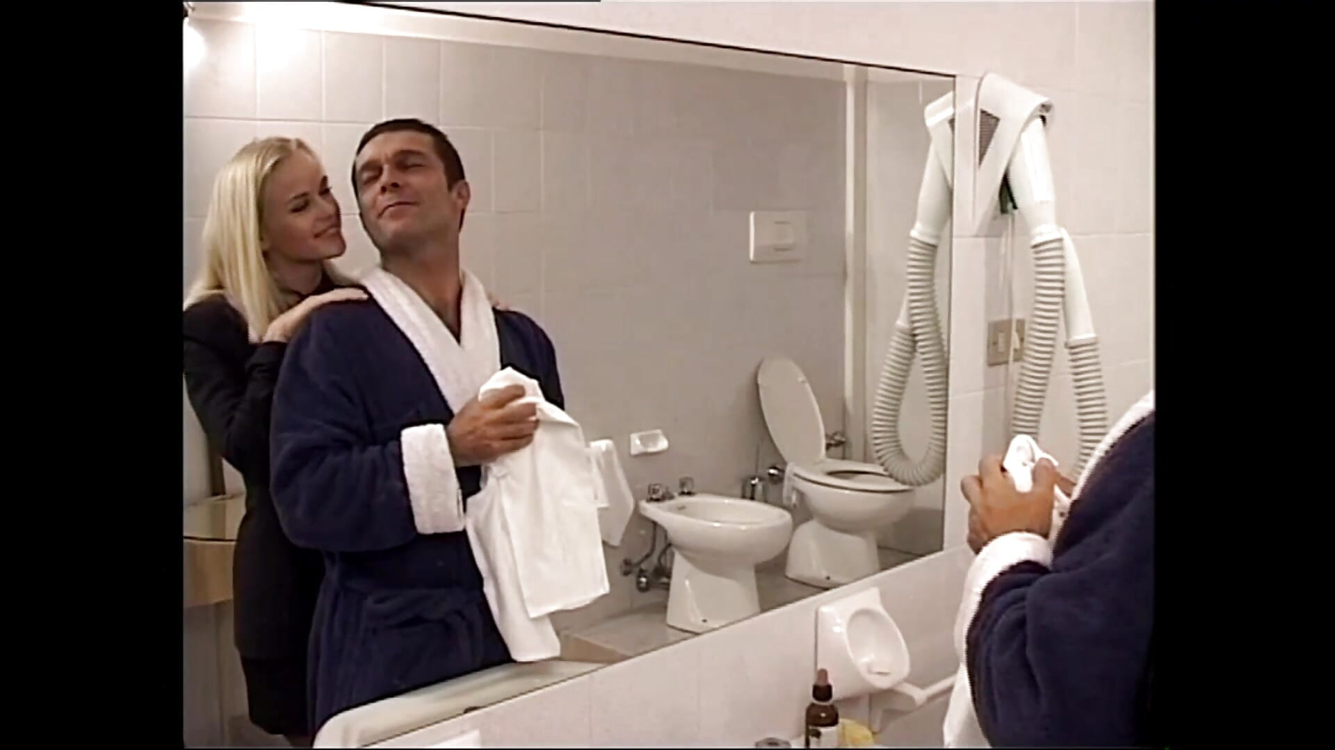 a nice anal fuck in the bathroom while someone is watching us