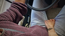 Selfpleasure with Hughe Orgasm at the Passenger Seat While Driving