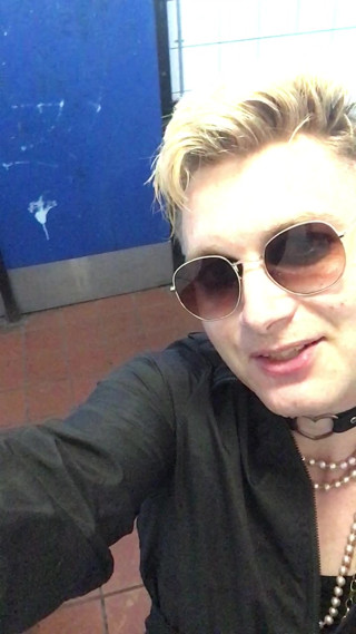 Sissy Jes Brinch public Toilet dildo Fuck thumbnail