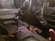 Pissing and Cumming in my van