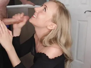 Marissa Sweet Stroking a Cock and Getting a Facial Behind the Scenes