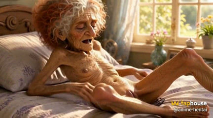 90 Year Old Woman Masturbates Her Wrinkled Ugly Pussy